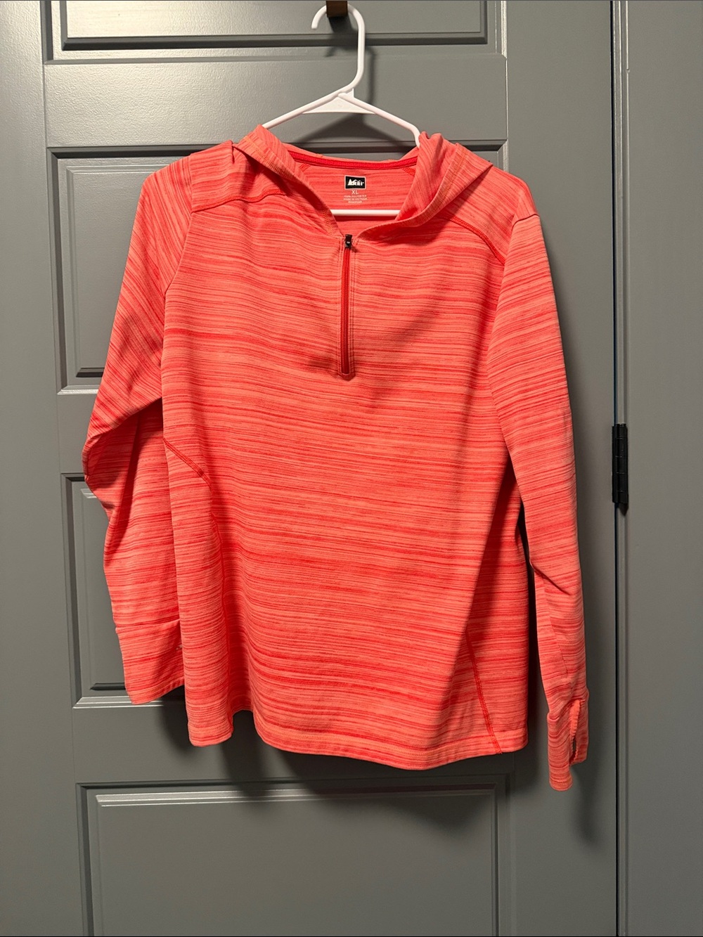 REI Women’s Coral Co-op Quarter Zip Hooded Pullover XL